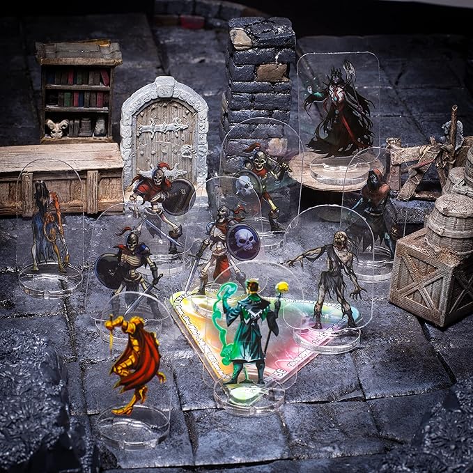 Arcknight Flat Plastic Miniatures: Wildlands; 62 Unique Wilderness-Themed Minis for DND 5e and Pathfinder; Affordable, Skinny Figurines for Dungeons and Dragons and Other Tabletop RPG Games