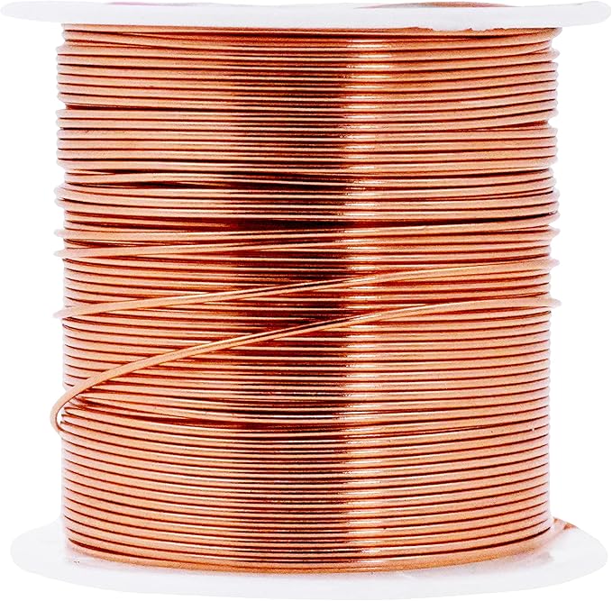 Mandala Crafts 20 Gauge Anodized Aluminum Craft Wire for Jewelry Making - 450 FT Colored Flexible Silver Copper True Blue Brown Red Kelly Green Wire - Bendable for Bonsai Armature Crafting Sculpting