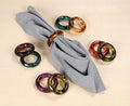 Napkin Rings Set of 12, Spring Multicolor Epoxy Resin Holders