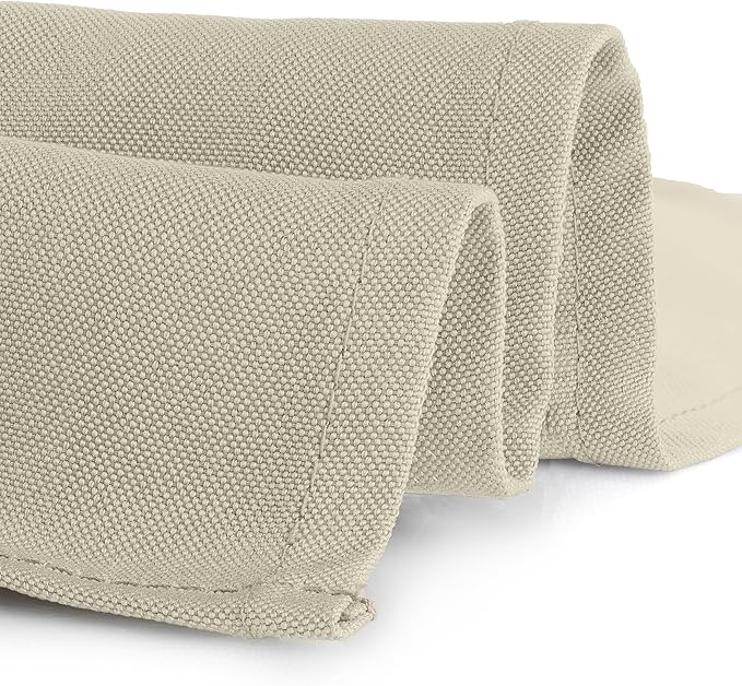 Gee Di Moda Square Tablecloth - 70 x 70 Inch Ivory Table Cloth for Medium Square or Round Tables - Heavy Duty Washable Fabric - for Buffet Table, Holiday Party, Dinner, Wedding & Baby Shower