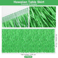 2 Packs Luau Grass Table Skirt Paper Fringe Straw Grass Skirt