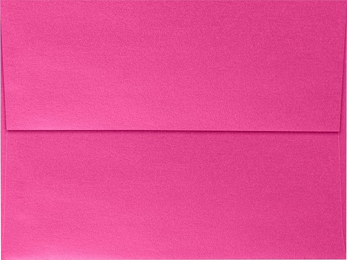 LUXPaper A7 Invitation Envelopes | Peel & Press | 5 1/4" x 7 1/4" | Azalea Metallic | 80lb. Text | 500 Qty