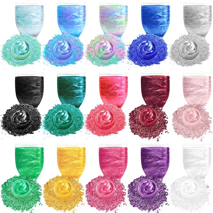 Glitter Powder for Drinks and Desserts, 15 Colors, 75 Grams