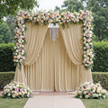 Wrinkle Free Backdrop Curtain, 60ftx12ft – Beige