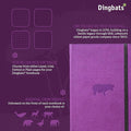 Wildlife Grid Writing Journal Notebook A5, Vegan Leather Hardcover