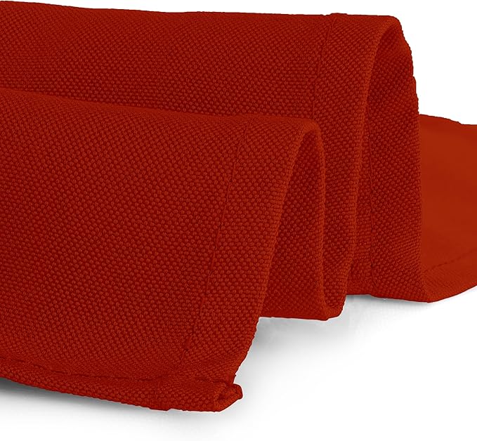 Gee Di Moda Rectangle Tablecloth - 70 x 120 Inch Burnt Orange Table Cloth for 6 or 8 Foot Rectangle Table - Heavy Duty Washable Fabric - for Buffet Table, Holiday Party, Dinner, Wedding & Baby Shower