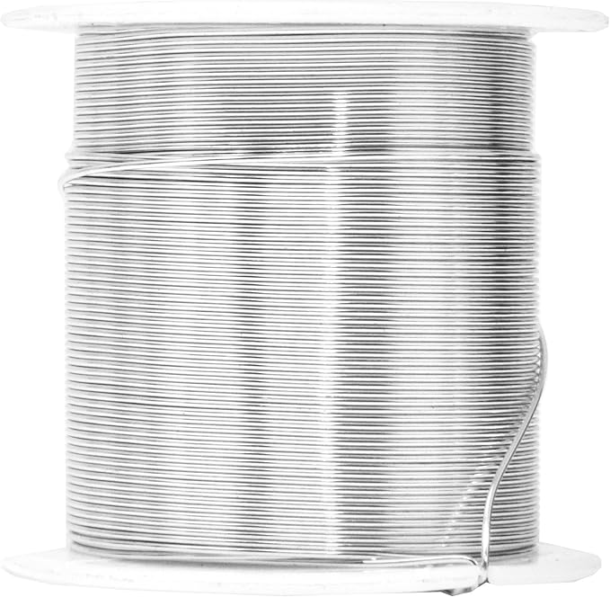 Mandala Crafts 22 Gauge Anodized Aluminum Craft Wire for Jewelry Making - 450 FT Colored Flexible Silver Combo Wire - Bendable for Bonsai Armature Crafting Sculpting