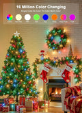 Indoor String Lights, 600 LED, 198 FT RGB Color Changing with App and Remote