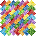 12"x 12" 50 PCS 100% Cotton Floral Fabric Squares Bundles Quilting Supplies for Sewing DIY & Quilt Beginners— Paisley