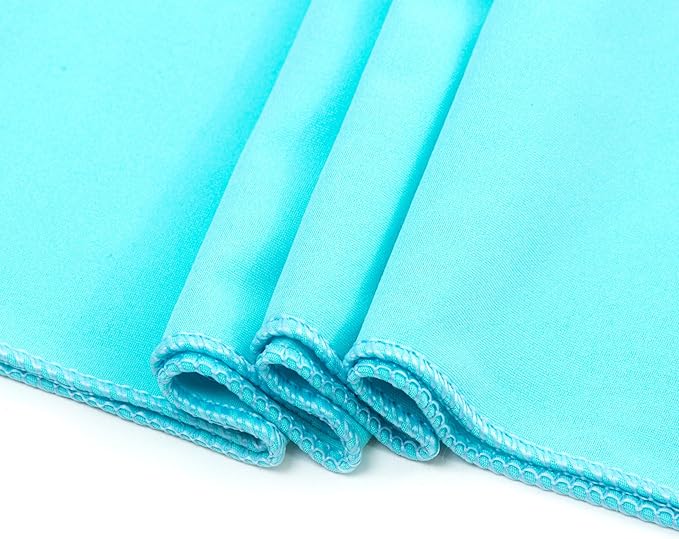 Dining Chair Slipcovers, 125 Pack Aqua Spandex Bow Sashes
