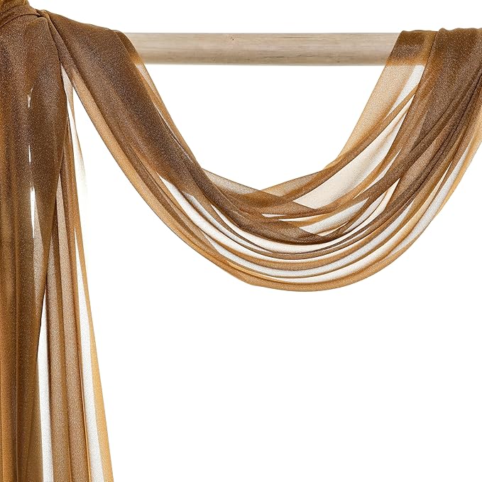 Fabric Panels, Mocha Sheer Chiffon, 4 Pack, 30 in x 20 ft