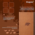 Wildlife Lined Writing Journal Notebook A5, Vegan Leather Hardcover