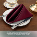 Satin Napkins, 60 Pieces – Maroon, 20x20 Inches Cloth Napkins
