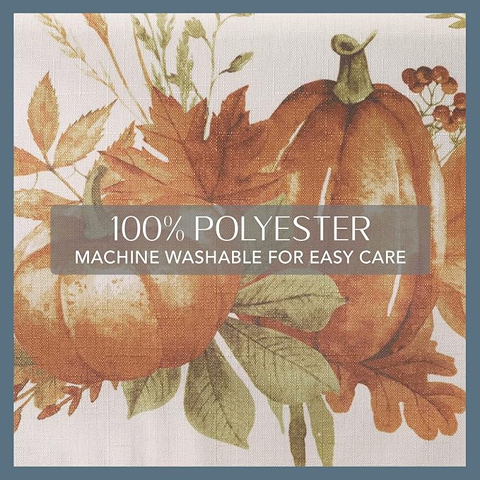 Elrene Home Fashions Autumn Pumpkin Grove Wrinkle Resistant Tablecloth, 60"x120" Rectangle, Multi Color