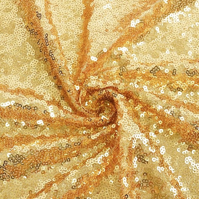 Eternal Beauty Gold Sequin Backdrop, 8x10 Ft Glitter Background Curtains for Shimmer Photography Party Wedding Birthday Back Drop Decor