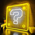 Question Block Neon Sign, Question Square Led Mario Neon Light USB