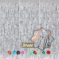 Wave Tinsel Curtain, 3 Pack – Silver, 3.3x6.6 Feet Foil Streamers