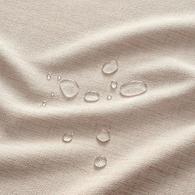 MIULEE Natural Linen Tablecloth 60x144 Inch Rectangle Table Cloth Waterproof,Stain Resistant & Wrinkle Resistant for Dining Party Wedding