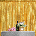 JYFLZQ Gold Sequin Backdrop Curtains 10ft x 10ft 1 Panel Glitter Photo Booth Backdrops Sparkly Photography Background Drapes for Parties Wedding Bridal Showers