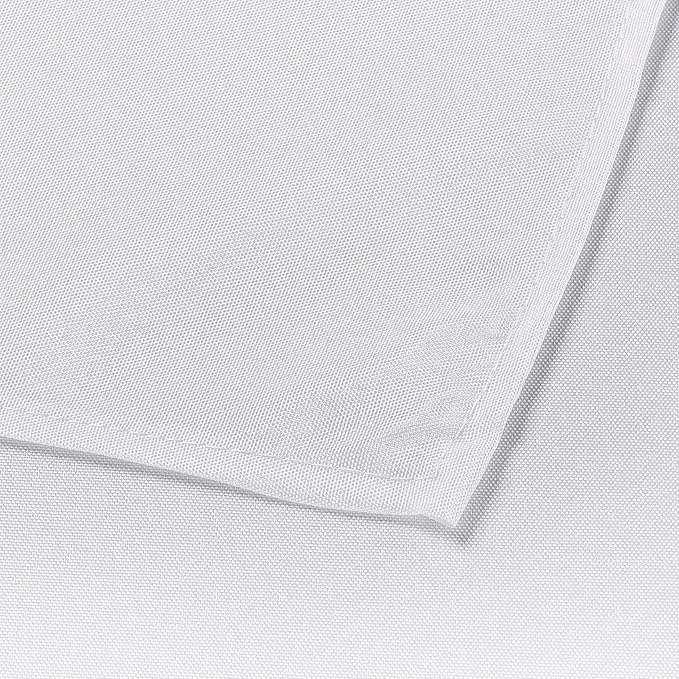 Ascoza 2pack 60x120 Inch White Rectangular Tablecloth 6 Feet Table Cloth in Polyester Fabric for Wedding/Banquet/Restaurant/Parties