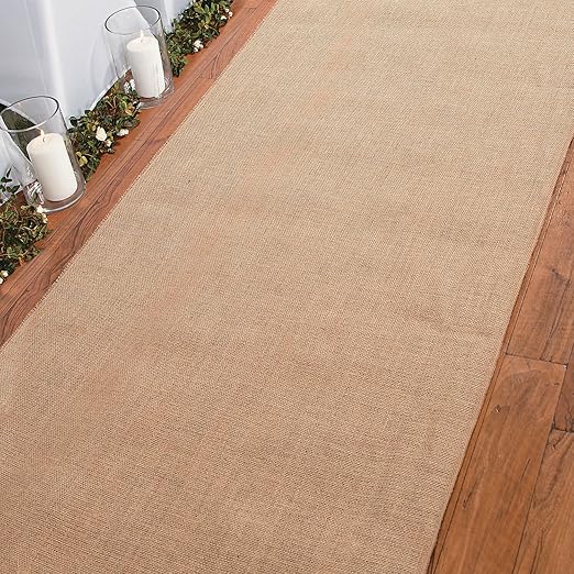 Aisle Runner 3 ft x 50 ft Burlap Weave for Outdoor Weddings