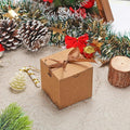 Small Gift Boxes, 60 Pcs 4x4x4 Inch Brown Elegant Paper Box