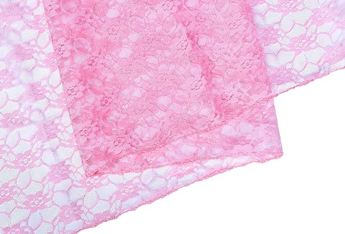 MDS Pack of 12 Wedding 12 x 108 inches Satin Table Runner for Wedding, Decorations for Birthday Parties, Banquets, Graduations, Engagements, Runners fit Rectangle, Round Table- Pink
