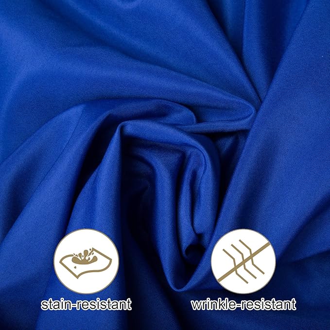 Ascoza 2pack 90 Inch Royal Blue Round Tablecloth in Washable Polyester Fabric for Wedding/Banquet/Restaurant/Parties