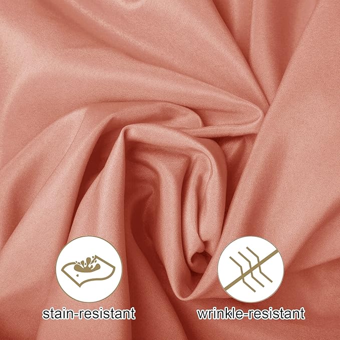 Ascoza 2pack 90x156 Inch Dusty Pink Rectangular Tablecloth 6 Feet Table Cloth in Polyester Fabric for Wedding/Banquet/Restaurant/Parties