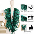 Rooster Feather Trim – Dark Green, 10-12inch 2 Yards Natural Large