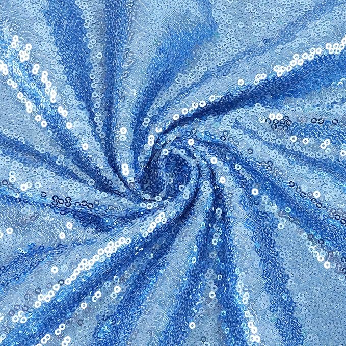 Eternal Beauty Baby Blue Sequin Backdrop, 10x10 Ft Glitter Background Curtains for Shimmer Photography Party Wedding Birthday Back Drop Decor