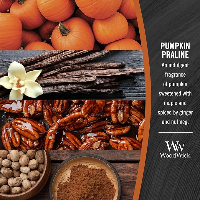 Pumpkin Praline Jar Candle, Orange, Soy Blend Wax, 3.7 x 6.8 Inch