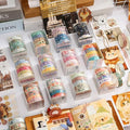 60 Rolls Value Washi Tape Pack Retro Arts Masking Tape Basic Patterns
