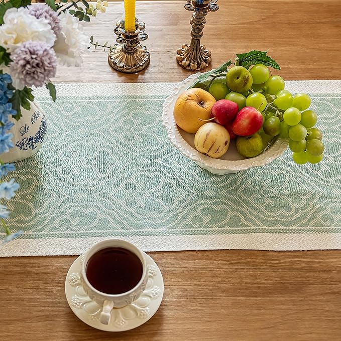 Table Runners 72 Inches Long Waterproof Boho Table Runner with Tassel Fringe,Table Runner for Party Coffee Table