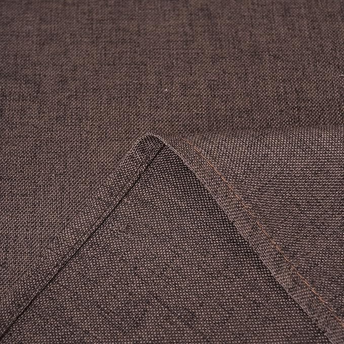 NLMUVW Brown Linen Tablecloth Rectangle, Chocolate Table Cloth Farmhouse Textured Table Cover for Kitchen Dining Coffee, 54 x 78 Inch