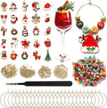 DIY Wine Glass Charms Kit, 25pcs Personalized Reusable Drink Marker Tags, Glass Identifiers for Wine Tasting Party, Unique Hostess Gifts & Party Decorations