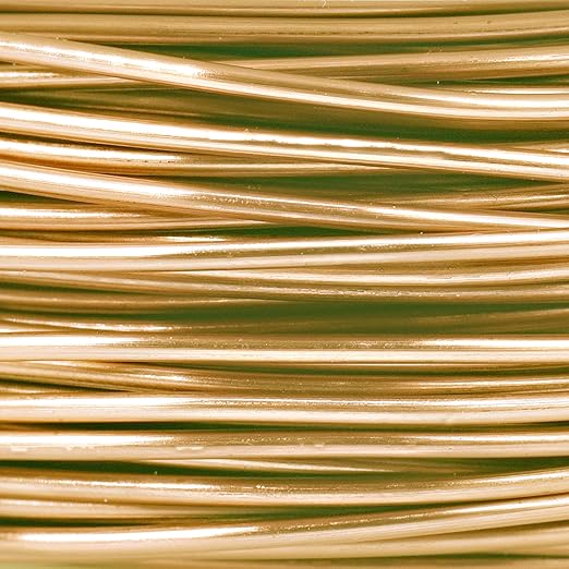 The Beadsmith Wire Elements Craft Wire – Tarnish Resistant, Soft Temper, Round, Gold Color – 1mm, 18 Gauge, 4 Yard Spool – Jewelry Making, Wire Wrapping, Floral, & Other DIY Crafts