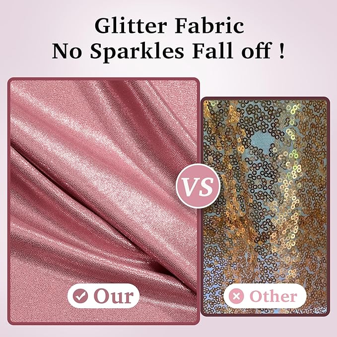 20ftx10ft Rose Gold Sequin Backdrop Curtain Panels for Parties, Wrinkle Free Glitter Photo Backdrop Drapes 4 Panels 5x10FT Shimmer Back Drop Cloth for Wedding Birthday Christmas Photography Background