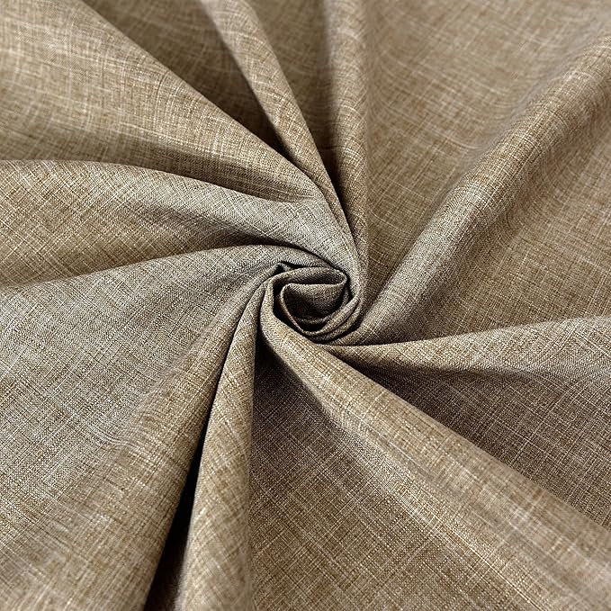 Fitable Linen Textured Tablecloths 2 Pack, Faux Burlap Rectangle Table Clothes for 8 Foot Tables, Flax Holiday Table Covers for Vendor Events, Party, Wedding, Farmhouse (Khaki, 54 x 120 Inch)