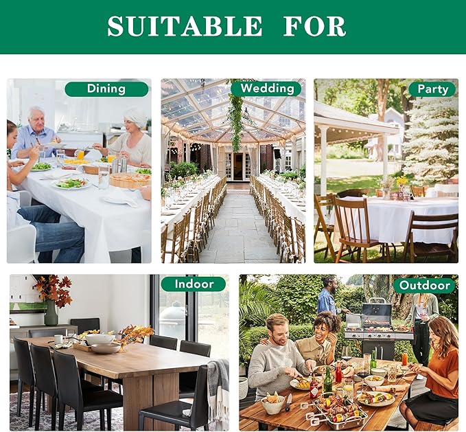 Biscaynebay Square Tablecloth 54x54 Inch-Sage Card Fabric Table Cover-Small Folding Tablecloths Linen Water Resistant Washable for Kitchen Dining Picnic Patio Outdoor Party Restaurant Tables