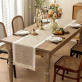 138 Inches Table Runners, Waterproof Boho Table Runner with Tassel