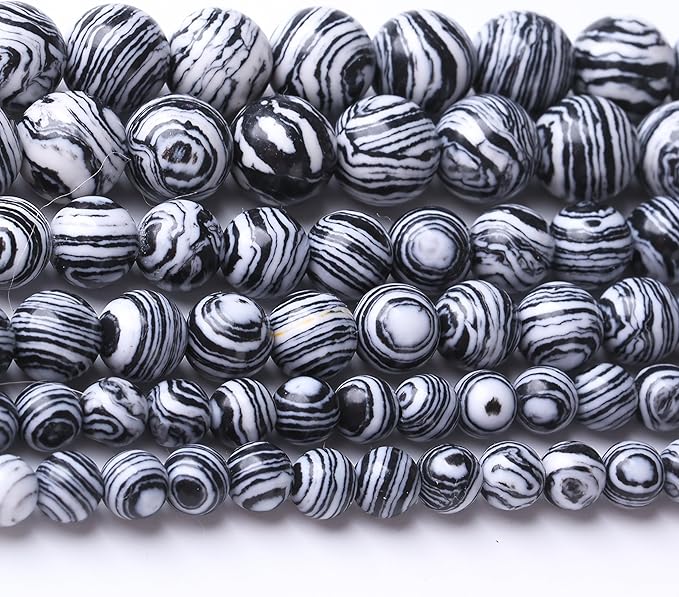Black Peacock Turquoise Stone Beads Gemstone Round Crystal Energy Jade Beads Stone Beads for Jewelry Making DIY Bracelet Necklace Jewelry Making 1 Strand 15.5inch 35PCS 10MM