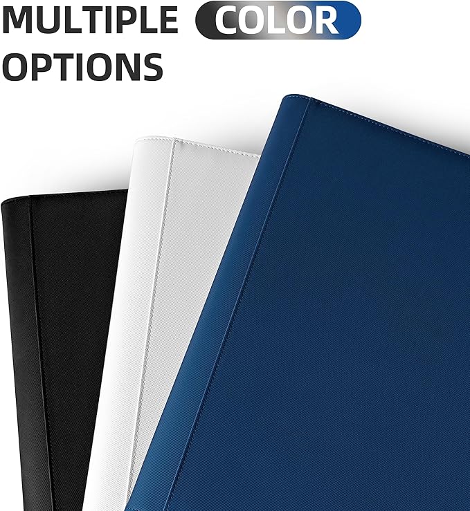 16 Pockets Premium Card Binder 1024 Cards Trading Card Binders Side Load Card Storage Display Album(16 Pocket 1024 Card Slot,White)