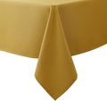 Biscaynebay Textured Fabric Christmas Rectangle Table Cloth 52x70 Inches, Gold Water Resistant Tablecloths for Dining, Kitchen, Wedding, Parties etc. Machine Washable
