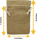 50 Burlap Bags with Drawstring
