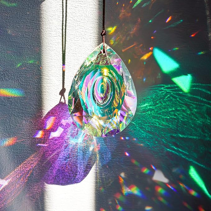 H&D HYALINE & DORA 89mm/3.5in Hanging Chandelier Crystals Prisms for Window Suncatchers Chandelier Parts Rainbow Maker Pendants