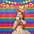 Gradient Colorful Party Streamers Backdrop, Party Backdrop Curtains