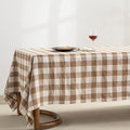 100% Yarn-Dyed Rectangle Tablecloths, 60x132Inches – Linen