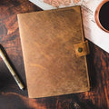 Refillable Leather Journal, Premium Lined A5