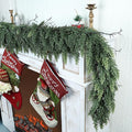 Realistic Christmas Garland for Mantle Real Touch Thick/Lush